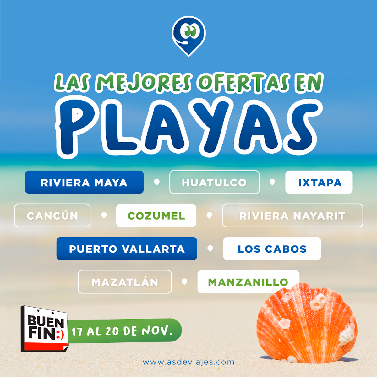 As de Viajes Playas buen fin
