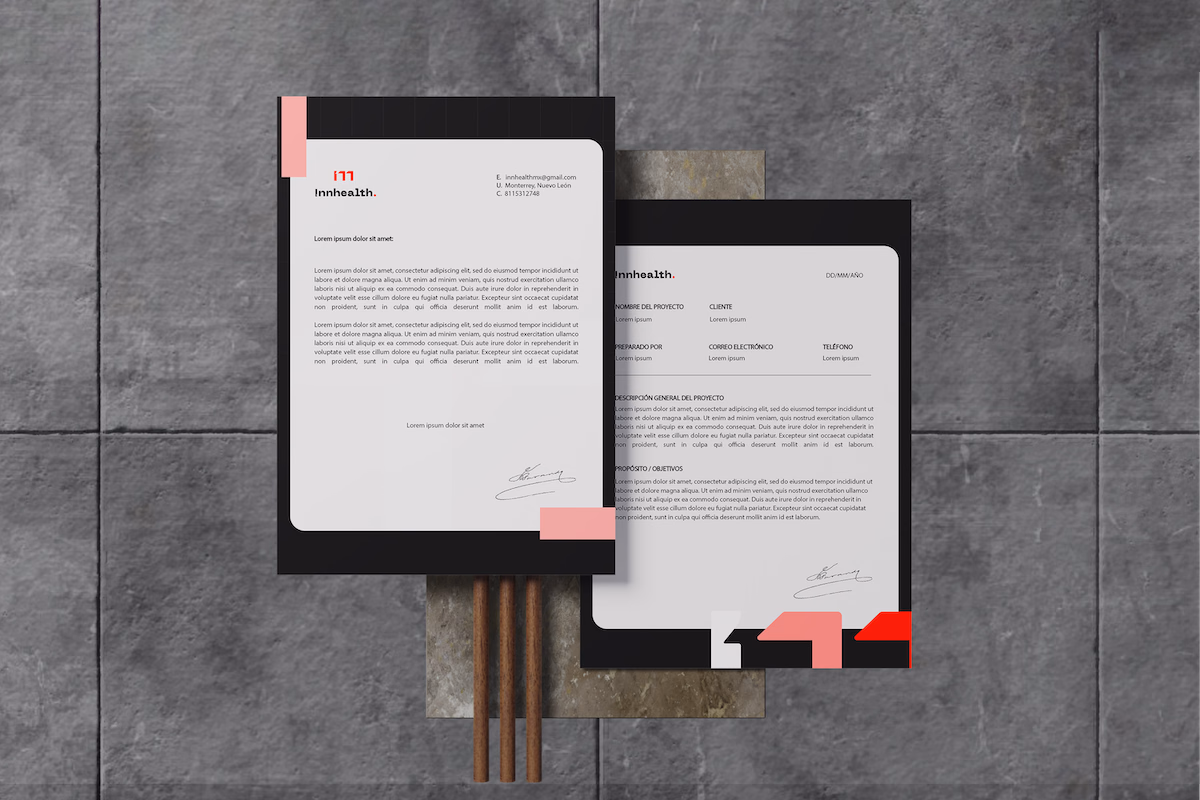 Hoja mockup